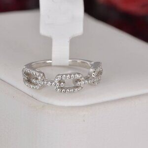Certified Moissanite Stack Ring Guard Ring Band Ring 925 Sterling Silver